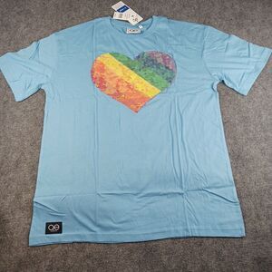Queer Eye T-Shirt Size XL Unisex Rainbow Heart Sequin Pride Fab Five Fan Gear